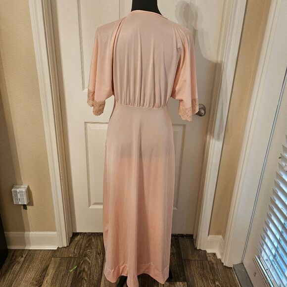 Vintage women's nightgown robe peach - Picture 4 of 6